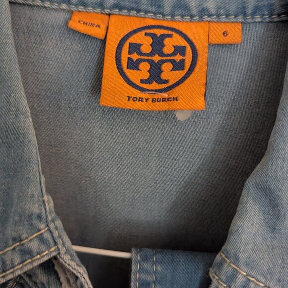 Tory Burch Blue Denim Mini Dress - Picture 5 of 6